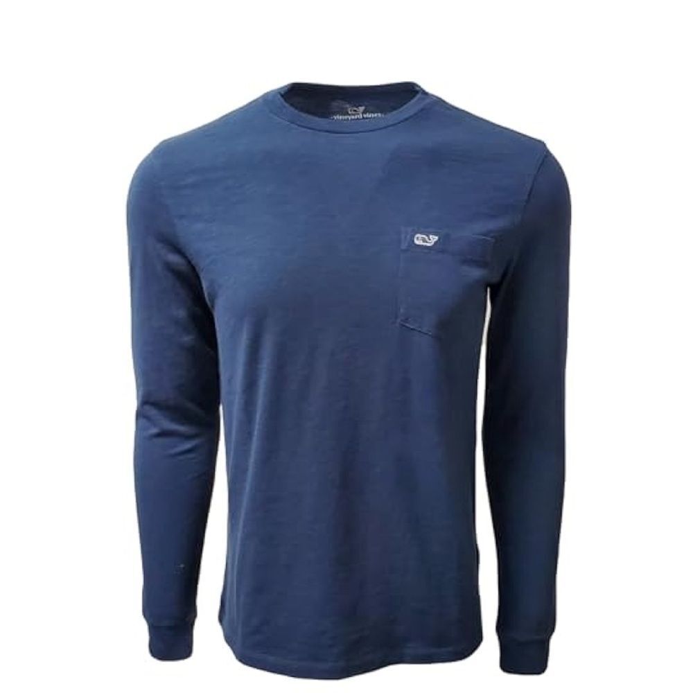 ✨vineyard vines Long Sleeve Slub Embroidered Pocket Sz Large Tee✨